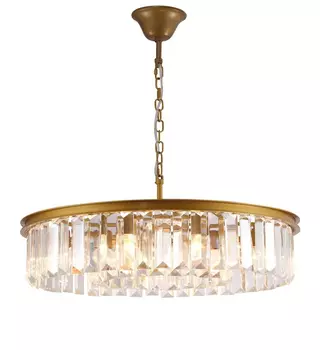 Подвесная люстра Prism Bronze с хрустальными подвесками
