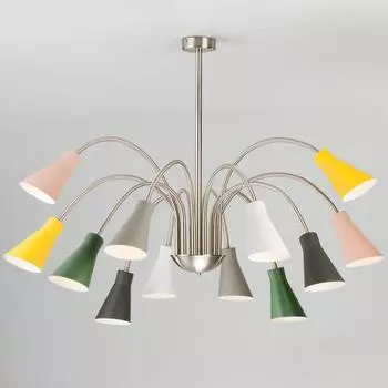 Подвесная люстра Pronto с разноцветными плафонами