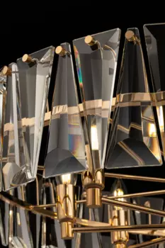 Подвесная люстра Puntes с плафоном из кристаллов