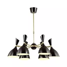 Подвесная люстра Rasto черно-золотого цвета