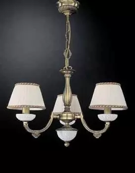 Подвесная люстра Reccagni Angelo с белыми абажурами
