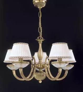 Подвесная люстра Reccagni Angelo с белыми абажурами
