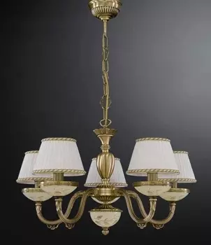 Подвесная люстра Reccagni Angelo с белыми абажурами