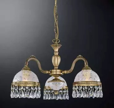Подвесная люстра Reccagni Angelo с подвесками из стекла