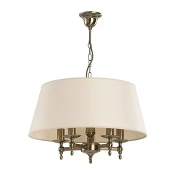 Подвесная люстра Roksana с бежевым абажуром
