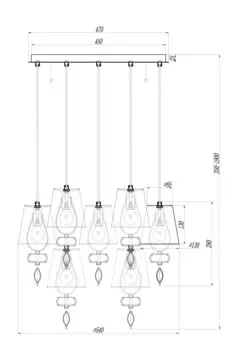 Подвесная люстра Roma с подвесками