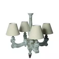 Подвесная люстра с бежевыми абажурами