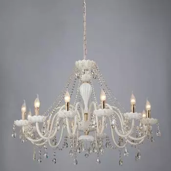 Подвесная люстра с хрустальными подвесками