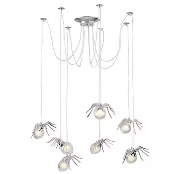 Подвесная люстра с плафонами из стекла