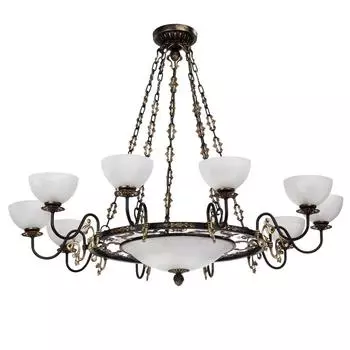 Подвесная люстра с плафонами из стекла