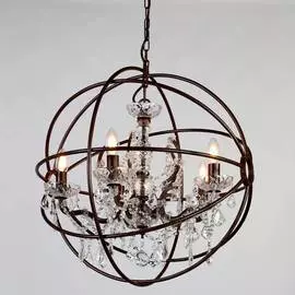 Подвесная люстра с прозрачными подвесками