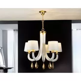 Подвесная люстра Schuller Gracia с белым абажуром