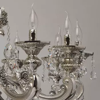 Подвесная люстра селена серебряного цвета