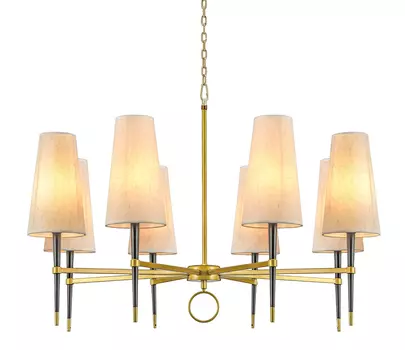 Подвесная люстра Simple Eight с белыми абажурами