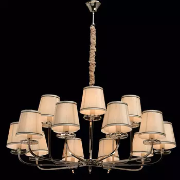 Подвесная люстра софия с абажурами цвета ванили