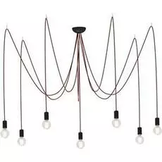 Подвесная люстра Spider черно-красного цвета