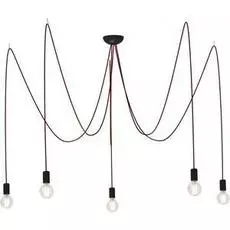 Подвесная люстра Spider красно-черного цвета