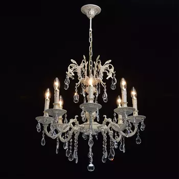 Подвесная люстра свеча белого цвета