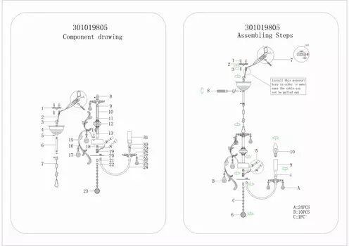 Подвесная люстра свеча белого цвета