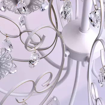 Подвесная люстра свеча белого цвета