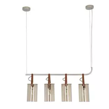 Подвесная люстра тетро из металла и стекла