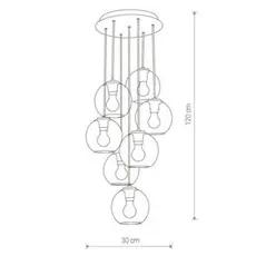 Подвесная люстра Vetro с серыми плафонами