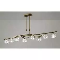 Подвесная люстра Zen бронзового цвета с прозрачными плафонами