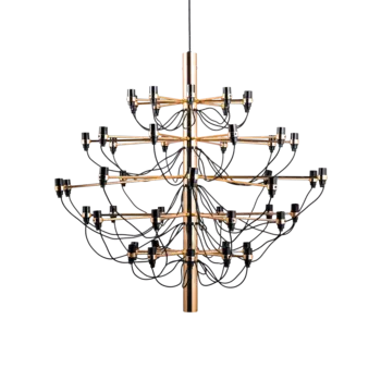 Подвесная люстра золотого цвета