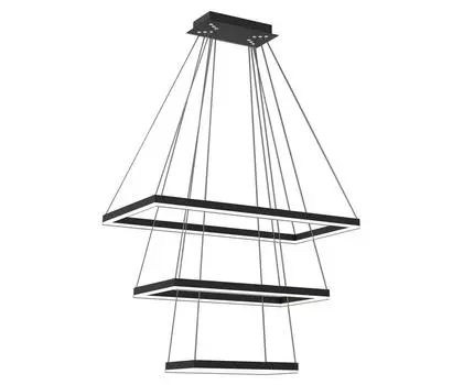 Подвесная светодиодная люстра альтис черного цвета