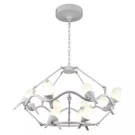 Подвесная светодиодная люстра белого цвета