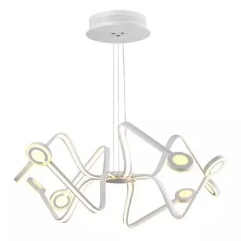 Подвесная светодиодная люстра Buttons белого цвета