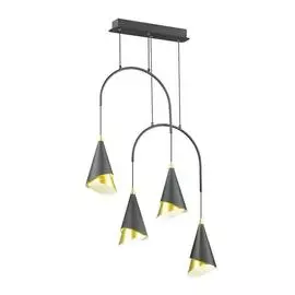 Подвесная светодиодная люстра Etna черного цвета