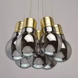 Подвесная светодиодная люстра фрайталь с плафонами из стекла