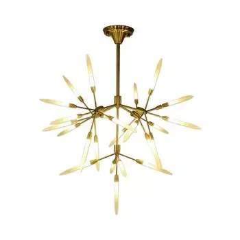 Подвесная светодиодная люстра мальва бронзового цвета