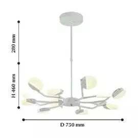 Подвесная светодиодная люстра Mense белого цвета