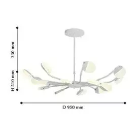 Подвесная светодиодная люстра Mense белого цвета