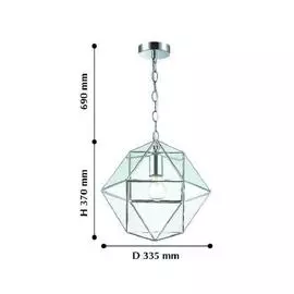 Подвесной светильник Mattis из металла и стекла