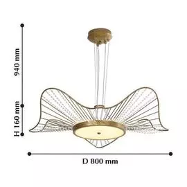Подвесной светодиодный светильник Ripple с хрустальными бусинками