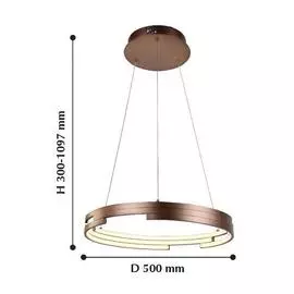 Подвесной светодиодный светильник Torqueo коричневого цвета