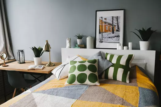 Покрывало двуспальное в технике мокрого валяния