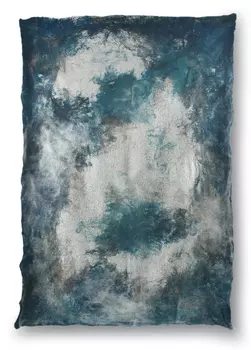 Покрывало дымка. бирюза в технике нунофелтинг