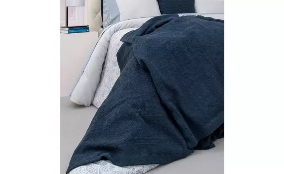 Покрывало Natalie тёмно-синего цвета 240х260