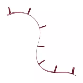 Полка книжная Bookworm бордового цвета