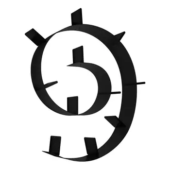 Полка книжная Bookworm черного цвета