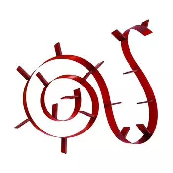 Полка книжная Bookworm красного цвета