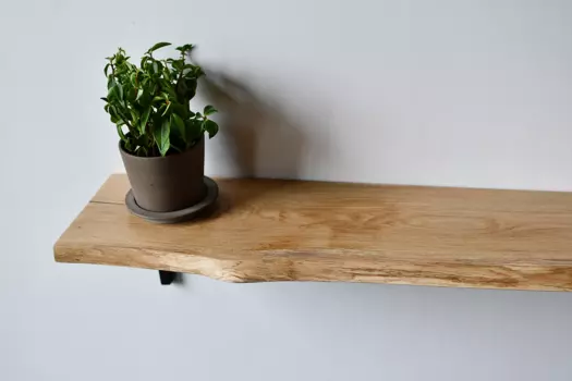 Полка Wood из металла и дерева