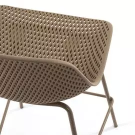 Полубарный стул Beige Quinby Stool Height бежевого цвета