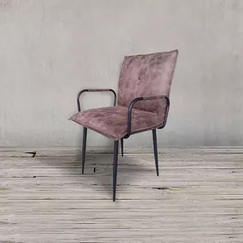 Полукресло дуакс с обивкой из натуральной кожи