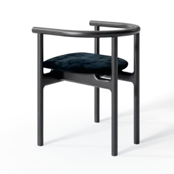 Полукресло Inge Black/Velvet Black с мягким сидением