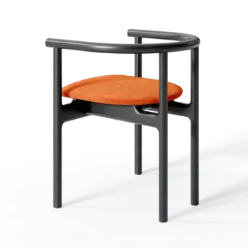 Полукресло Inge Black/Velvet Persimmon с мягким сидением